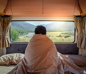 Can I sleep in my vehicle, RV or tent?